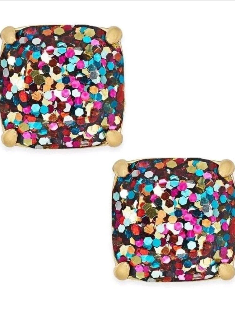 💕▪️kate spade▪️ Glitter Crystal Square Stud Earrings